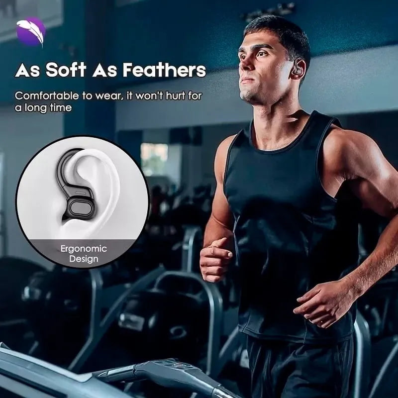 Audífonos Inalámbricos Tws Deportivo C/ Gancho Bluetooth 5.3 Negro